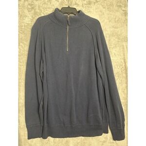 Duck Head‎ Jeans Co Mens XXL Navy Quarter Zip Sweater Pullover Cotton